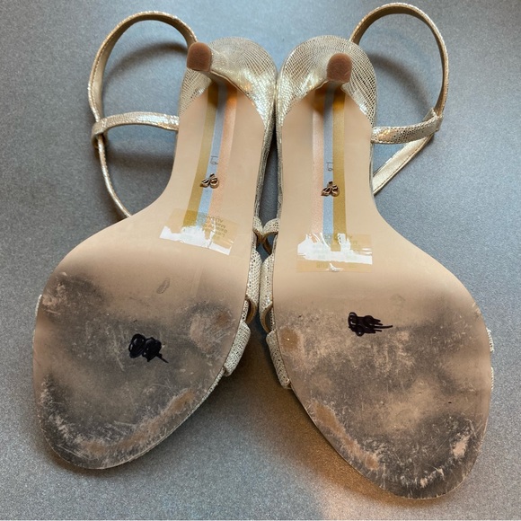 Sam Edelman Alisandra Holiday Gold Leather w/ 4.5” Stiletto Heel- size 9 - Picture 16 of 16